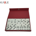 Double 6 Acrylic Domino Set con caja de PVC